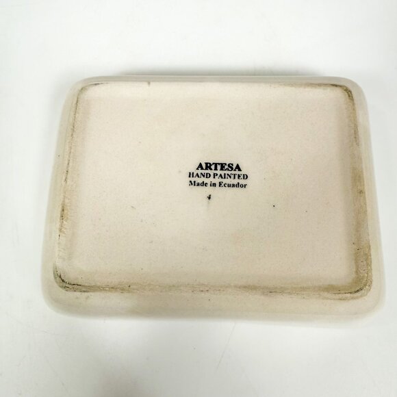 Eduardo Vega Artesa Girasol Azul Trinket Dish  Sunflower Cobalt Hand Painted - Picture 4 of 4